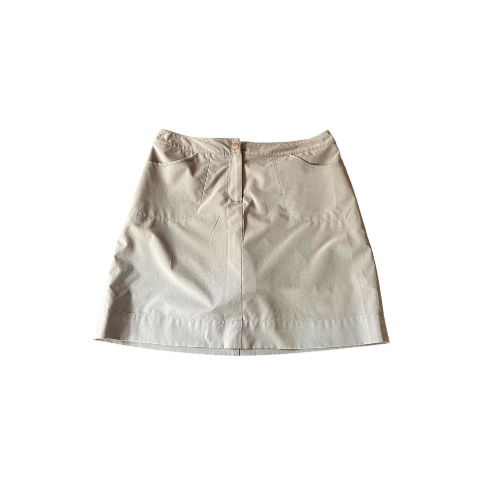 Cutter & Buck Women Khaki Golf Skort Size 6 Tan Athletic Tennis Skirt Minimalist